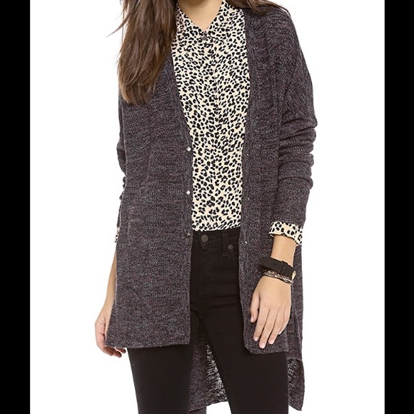 FreePeople Multicolor Hi-Lo TGIF Midnight Cardigan